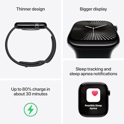 APPLE WATCH SERIES 10 GPS ROSEGOLD ALUMINUM CASE LIGHT BLUSH 46MM M/L ZP/A