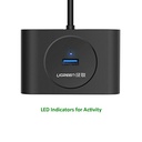 UGREEN 20291 USB 3.0 Hub 1m Black