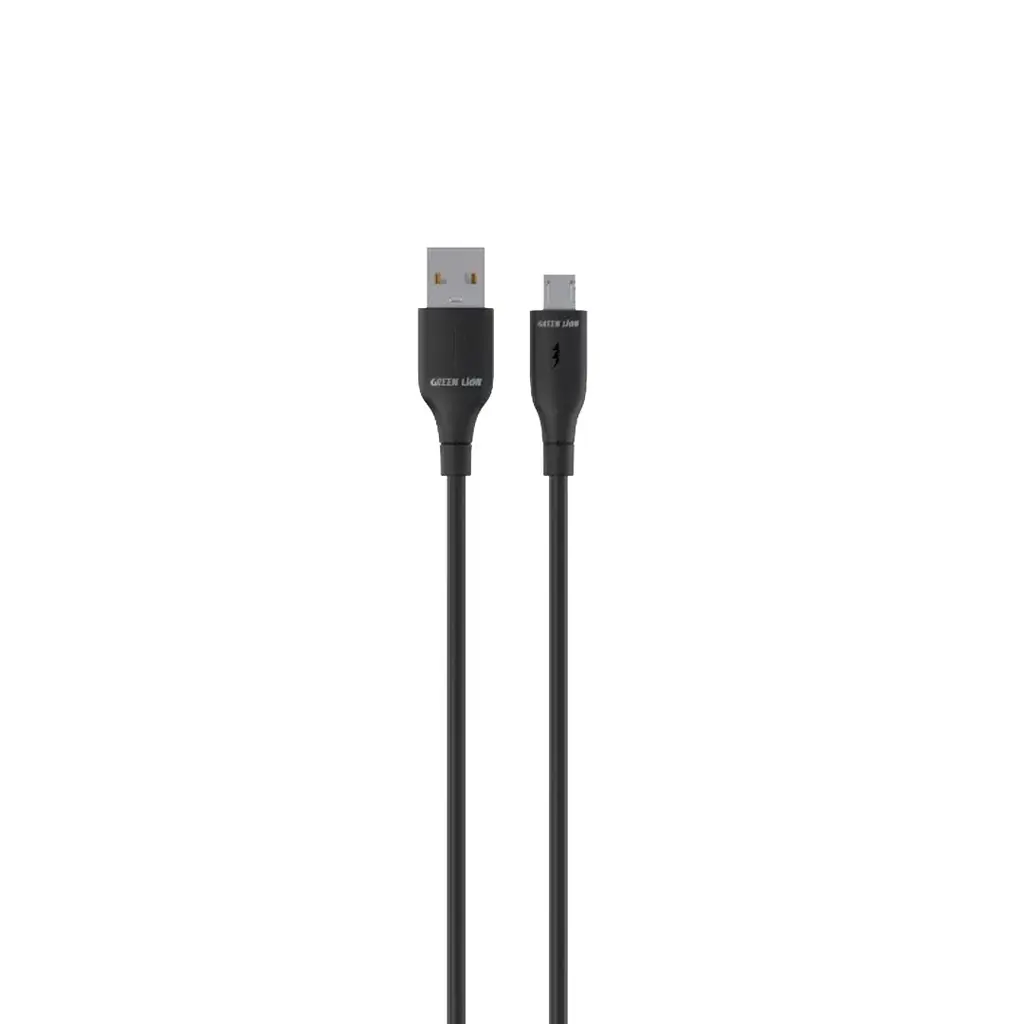 Green Lion USB A TO MICRO PVC Cable 1M - Black