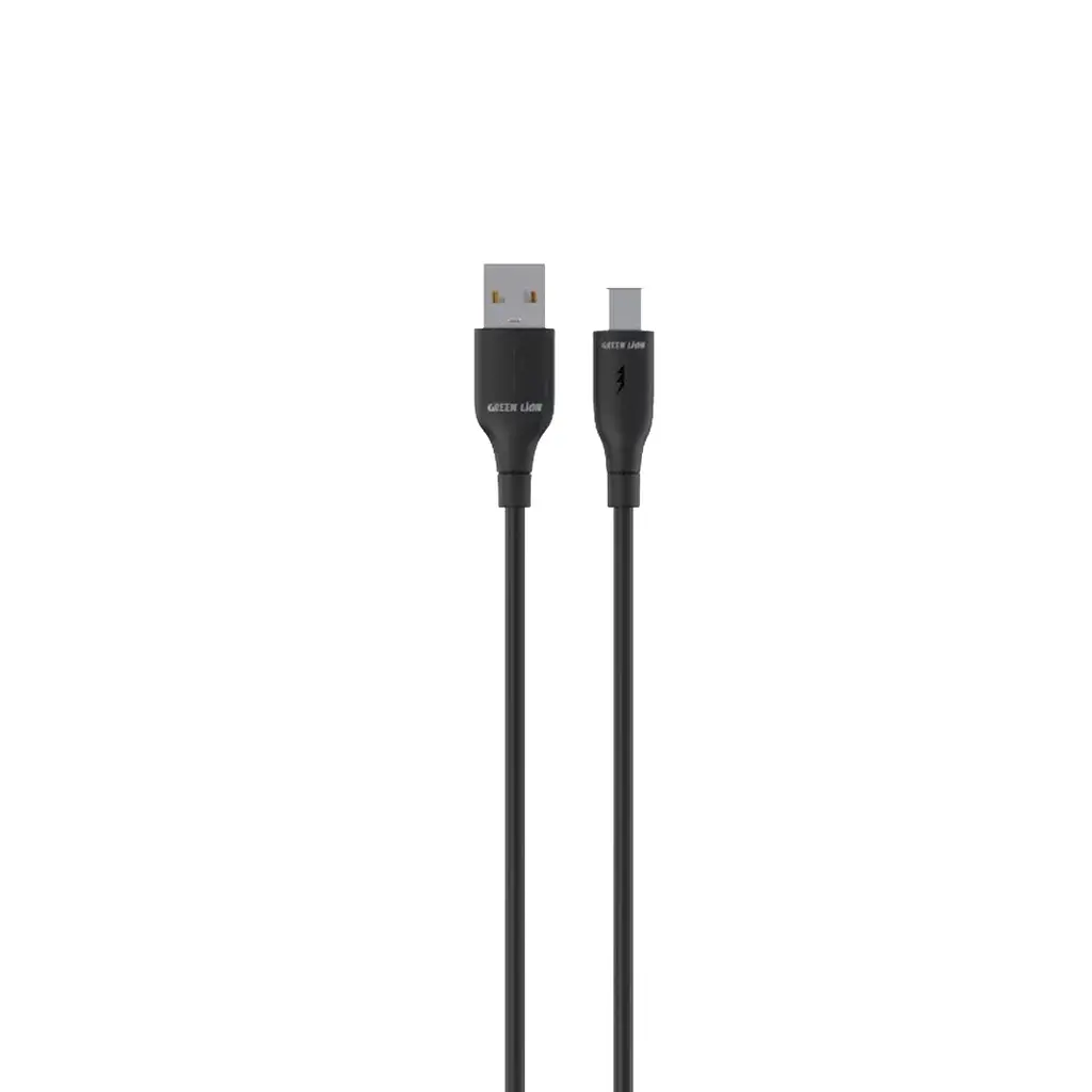 Green Lion USB-A TO USB-C PVC Cable 1M - Black