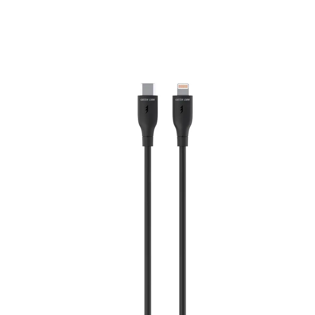 Green Lion USB-A TO Lightning PVC Cable 1M - Black