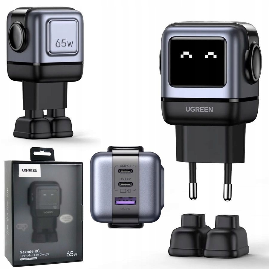 UGREEN 25685B Nexode RG 65W 3-Ports GaN Fast Charger EU