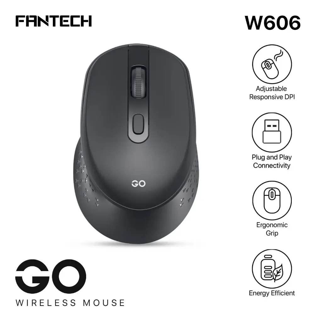 FANTCH W605 WIRLESS MOUSE BK