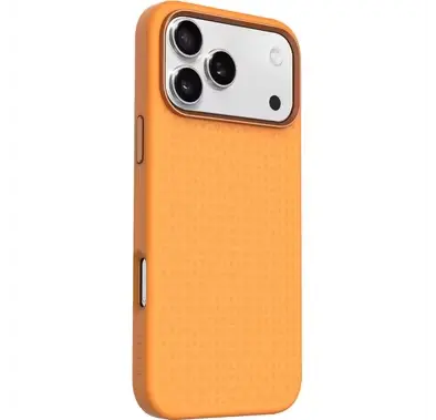 [LVLFIOM17PMORG] Levelo Fiora MagSafe Liquid Silicone Case With Pattern For iPhone 17 Pro Max - Orange