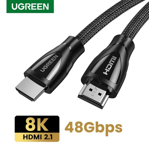 [80401] UGREEN 80401 1m 8K@60Hz 4K@120Hz 48Gbps High Speed HDMI 2.1 braided Cable