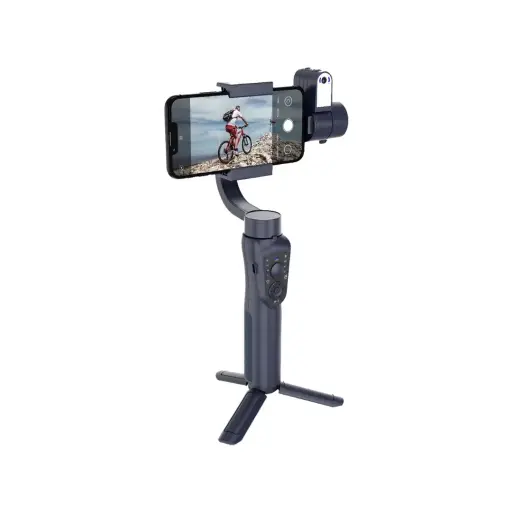 [PD-LFST035-BK] Porodo Anti-Shake Gimbal Gimbal with AI Tracker - Black