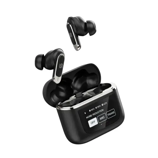 [{PD-STGUIDE-BK}] Porodo Soundtec Guide ANC TWS Earbuds with Touch Screen - Black
