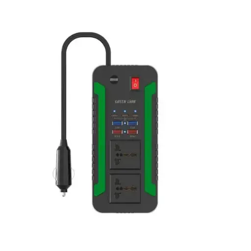 [GNSPI300WAT] Green Lion Spark 300 Power Inverter 300W( 2 AC+2 USB-A 3.4A+3 PD 20W+2 QC 3.0 )- Black