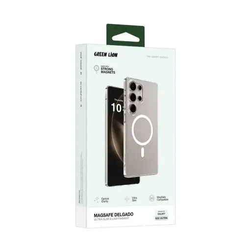 [GNDMGS25UCL] Green Lion Magsafe Delgado PC Case- S25 Ultra Clear