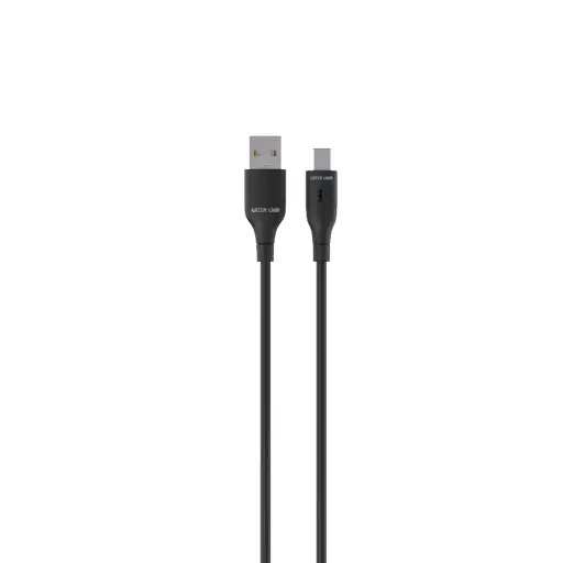 [GNPVCUSATCBK] Green Lion USB-A TO USB-C PVC Cable 1M - Black