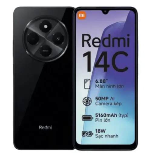 [2409BRN2CABK] REDMI 14C R6 128GB MIDNIGHT BK