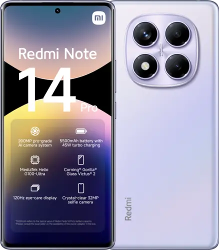[24116RACCG-AUROURPURPLE] REDMI NOTE 14 PRO 512GB R12 AURORA PURPLE
