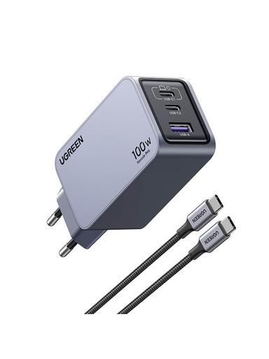 [25874] UGREEN 25874 Nexode Pro 100W 3-Port GaN Fast Charger Set EU