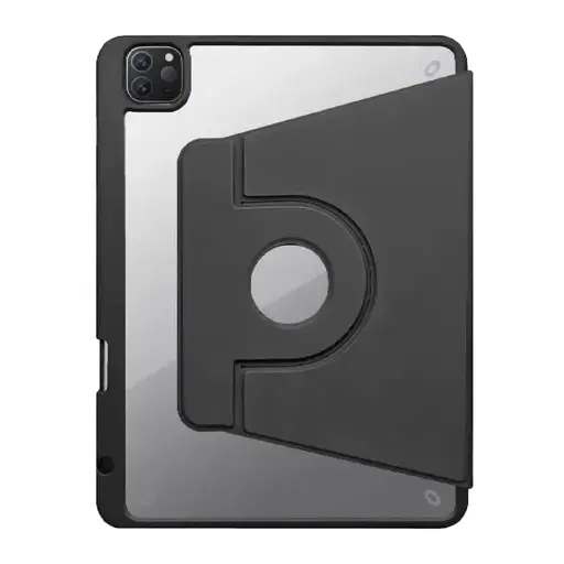[GNTPFLIPDC102BK] Green Lion Transparent Folio case for  iPad 10.2 7/8/9 - Black
