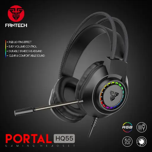 FANTECH HQ55 GAMIN HEADSET BK